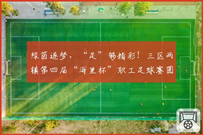 绿茵逐梦,“足”够精彩!三区两镇第四届“海里杯”职工足球赛圆满落幕!